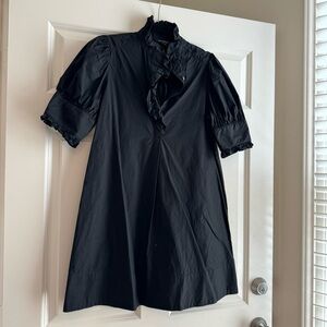 Banana Republic black poplin dress.  Size Small.